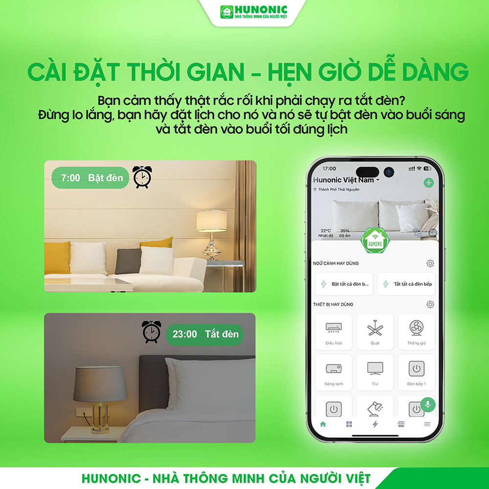 Công Tắc Cảm Ứng 1 Nút Bluetooth Mesh Hunonic Datic Màu Đen